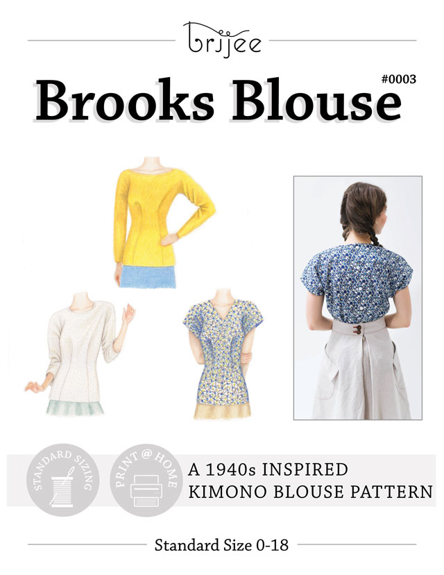 Brooks Blouse Cover with Hand-drawn illustrations,